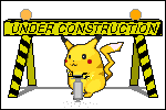 an animation of Pikachu doing construction with text at the top reading under construction